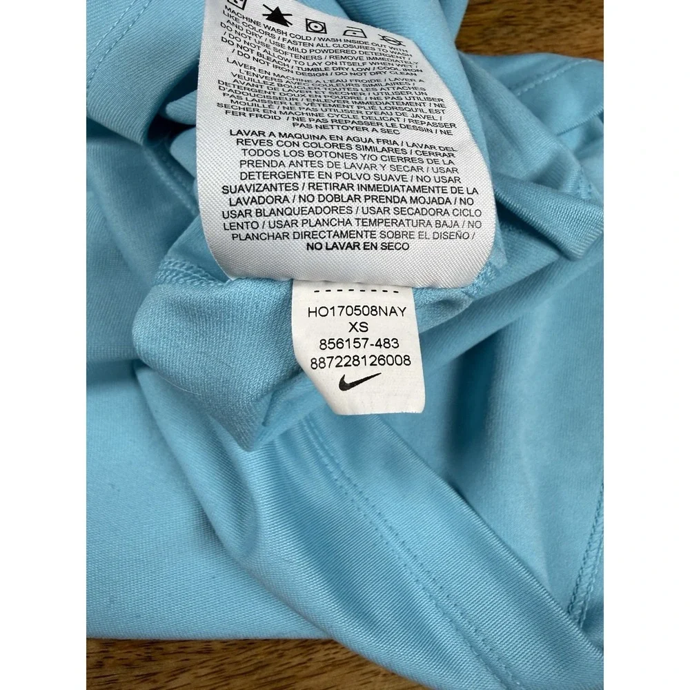 Nike Dri-FIT Running 1/4 Zip Pullover Top Blue Reflective Women's XS